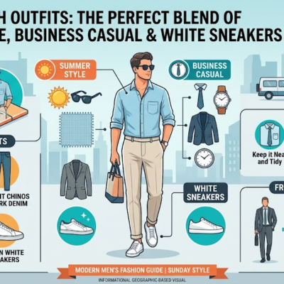 Men’s Brunch Outfits: The Perfect Blend of Summer Style, Business Casual & White Sneakers