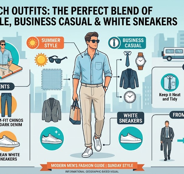 Men’s Brunch Outfits: The Perfect Blend of Summer Style, Business Casual & White Sneakers