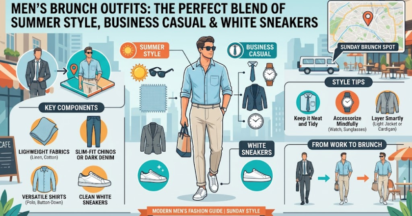 Men’s Brunch Outfits: The Perfect Blend of Summer Style, Business Casual & White Sneakers